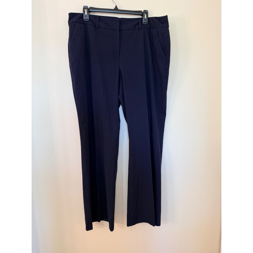 Liz Claiborne Sophie Navy Blue Dress Pants Trousers Womens 18 Straight Leg